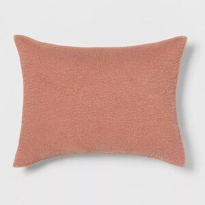 Threshold Sham Garment Washed Paisley Stitch Standard  20x26" Terracotta/Bronze